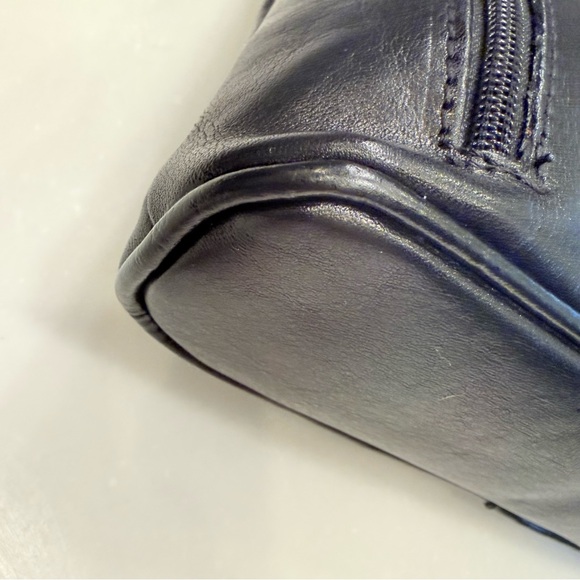 Lango Paris VTG Black Leather Asymmetrical Shoulder Bag EUC RARE - Picture 11 of 16